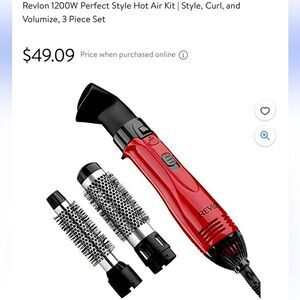 Revlon 1200W Perfect Style RedHot Air Kit, Style,Curl And Volumize ,3 Pieces Set